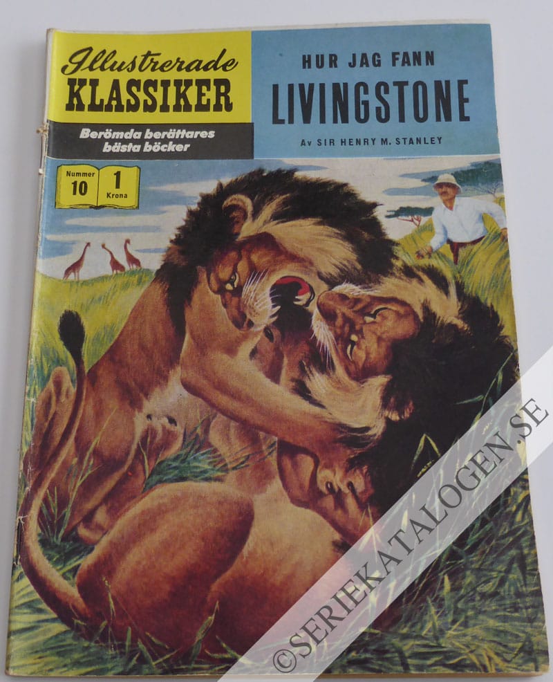 Framsida på Illustrerade Klassiker Hur jag fann Livingstone (1956)