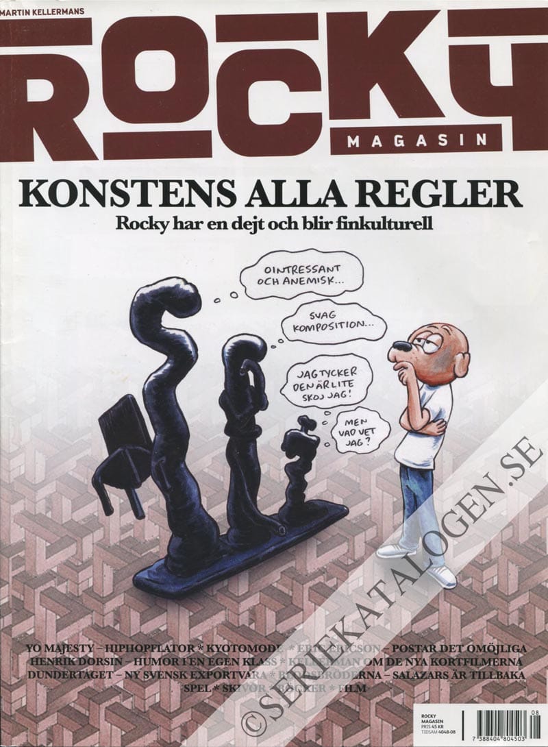 Framsida på Martin Kellermans Rocky Konstens alla regler (2008)