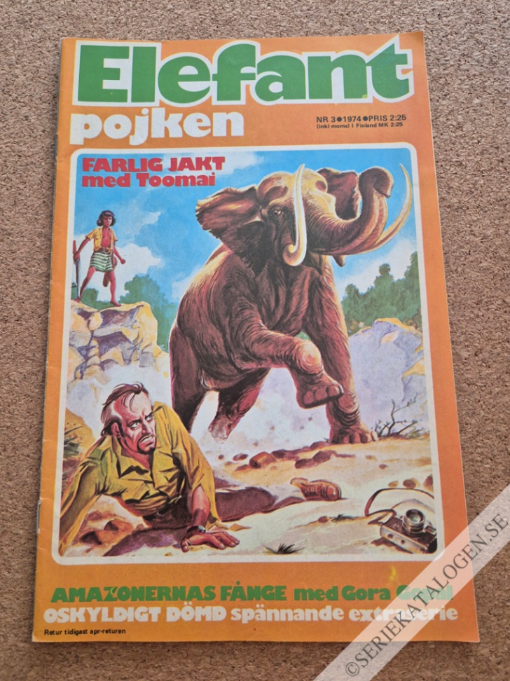 Framsida på Elefantpojken #3 (1974)