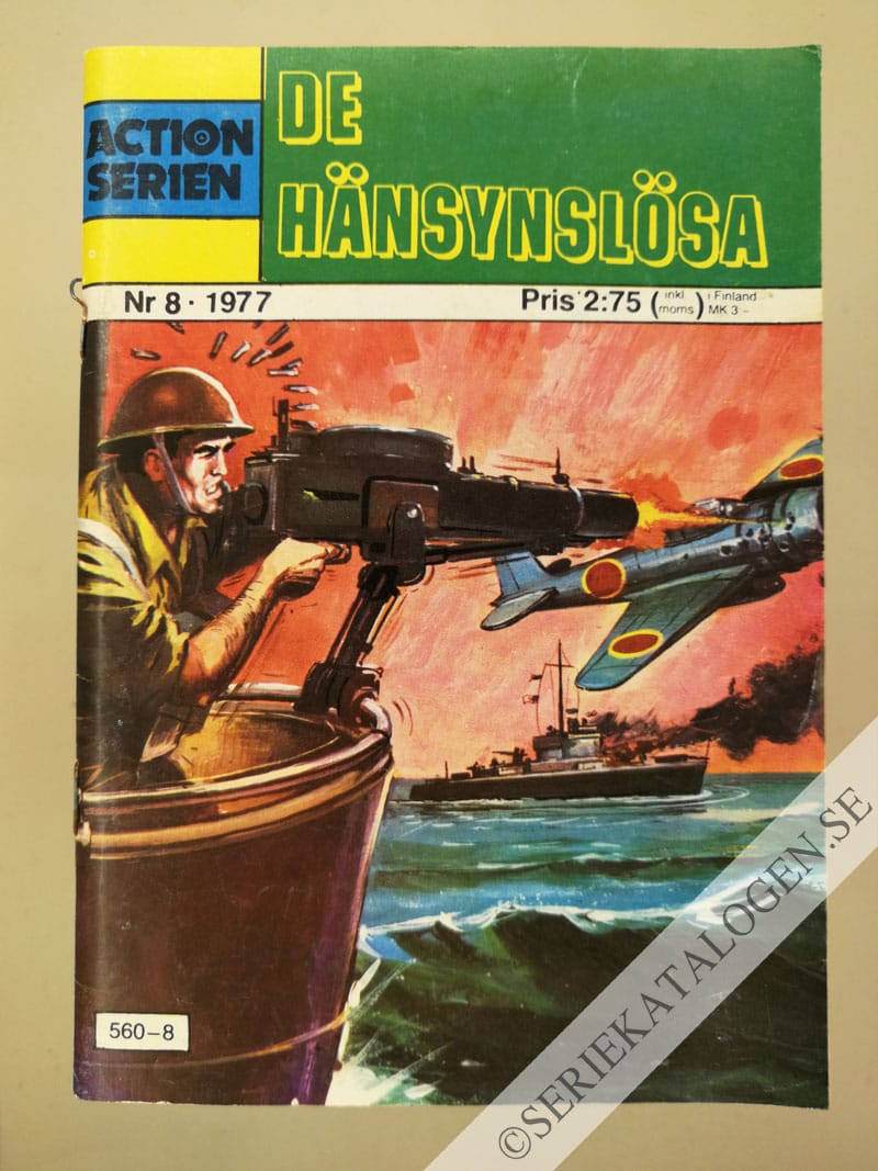 Framsida på Actionserien De hänsynslösa (1977)