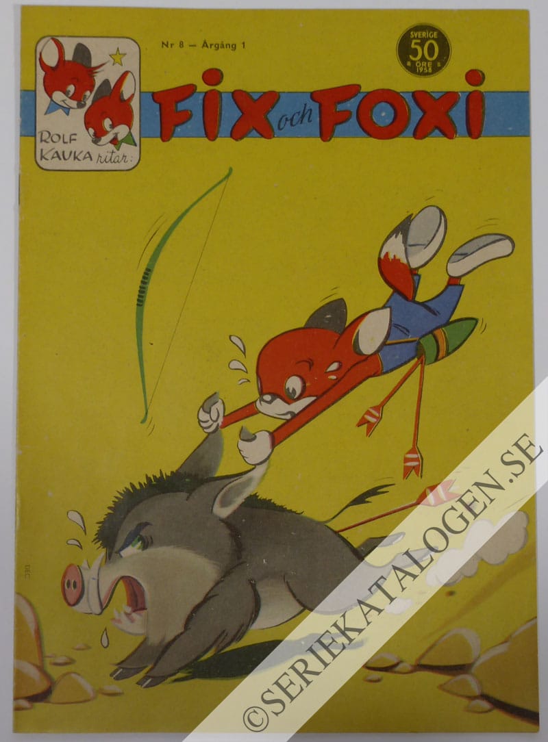 Framsida på Fix och Foxi #8 (1958)