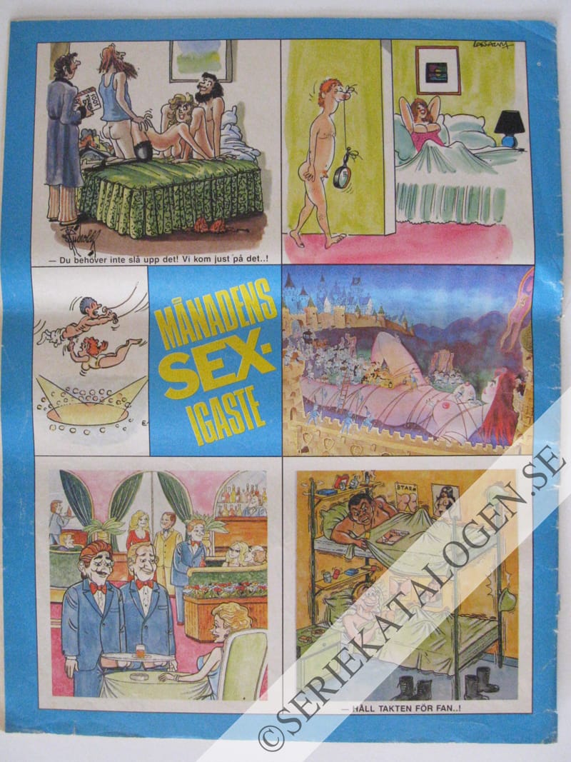Baksida på Världens fräckaste tecknade sex serier - nu på svenska! (1988)