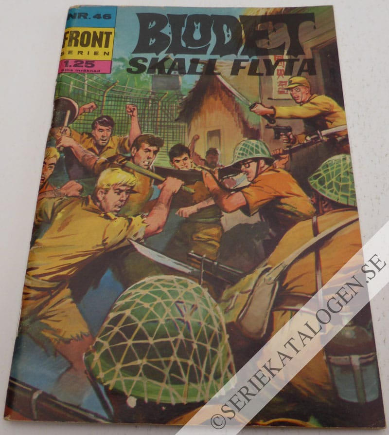 Framsida på Frontserien Blodet skall flyta (1968)