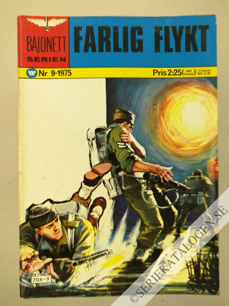 Framsida på Bajonettserien #9 - Farlig flykt (1975)