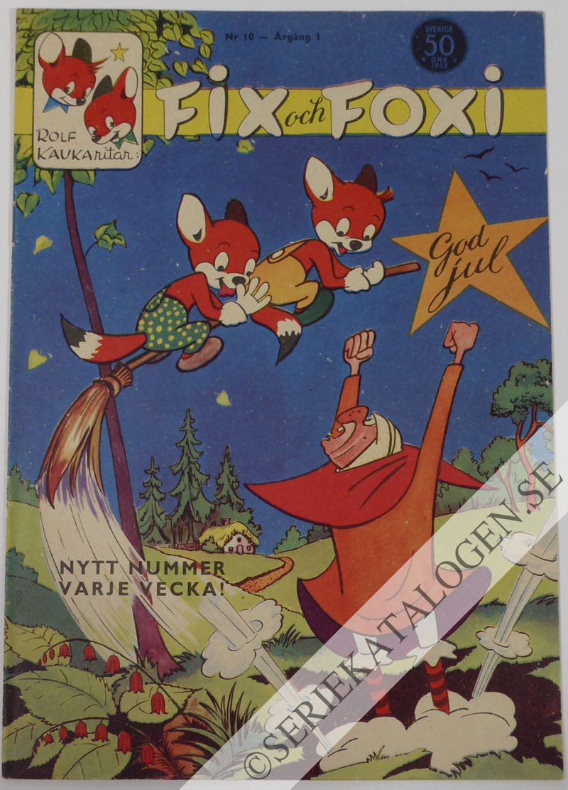 Framsida på Fix och Foxi #10 (1958)
