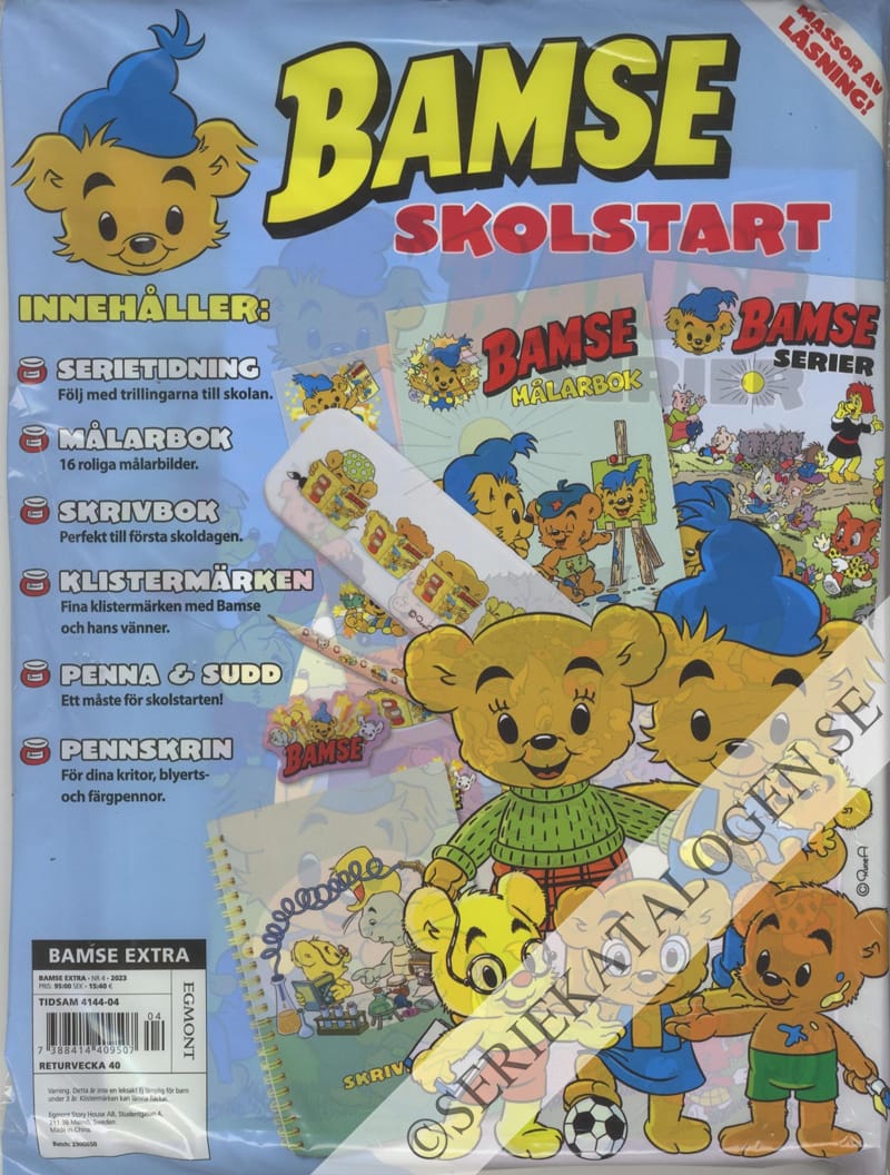 Framsida på Bamse-extra Bamse skolstart (2023)