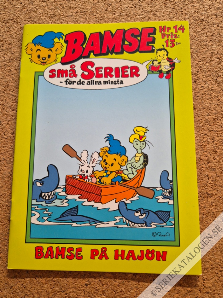 Framsida på Bamse små serier #14 - Bamse i hajsjön (2006)