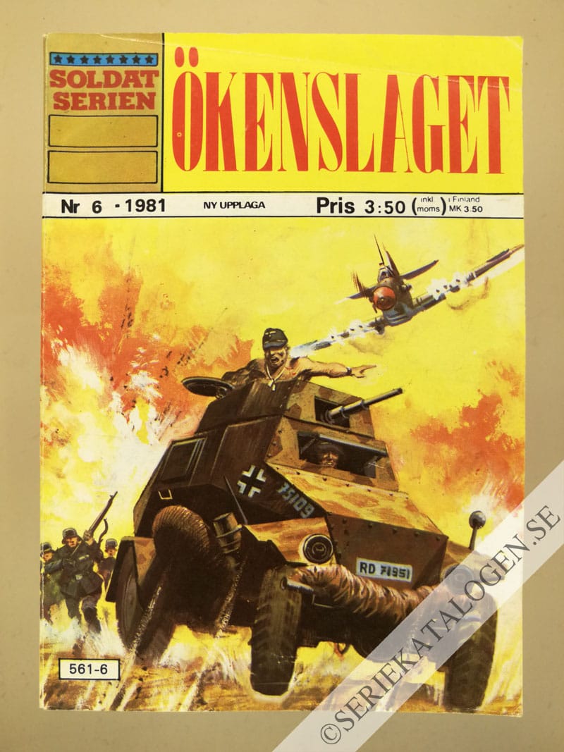 Framsida på Soldatserien #6 - Ökenslaget (1981)