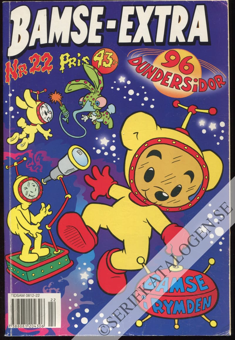 Framsida på Bamse-extra Bamse i rymden (2002)