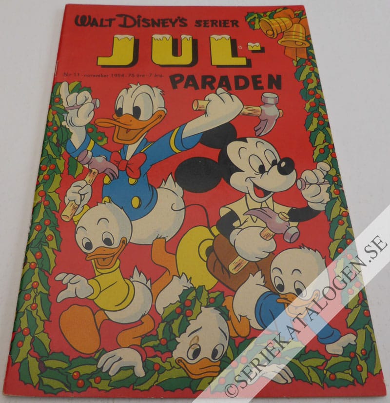 Framsida på Walt Disney's serier Jul-paraden (1954)