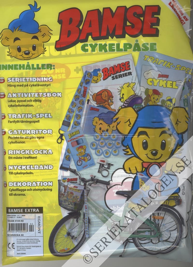 Framsida på Bamse-extra Bamse cykelpåse (2023)