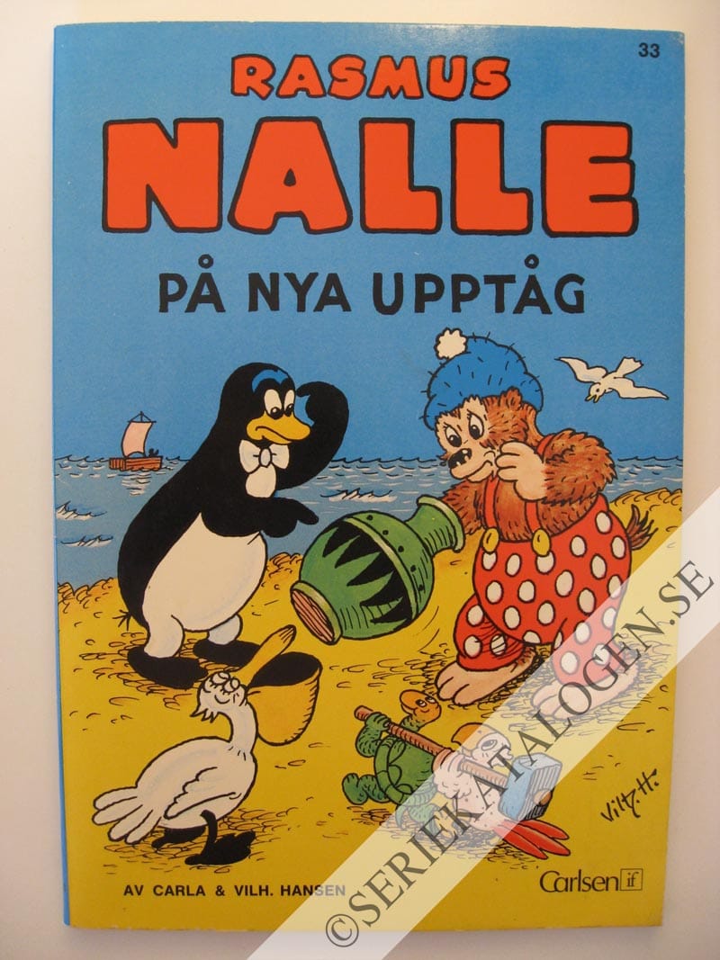 Framsida på Rasmus Nalle Rasmus Nalle på nya upptåg (1982)