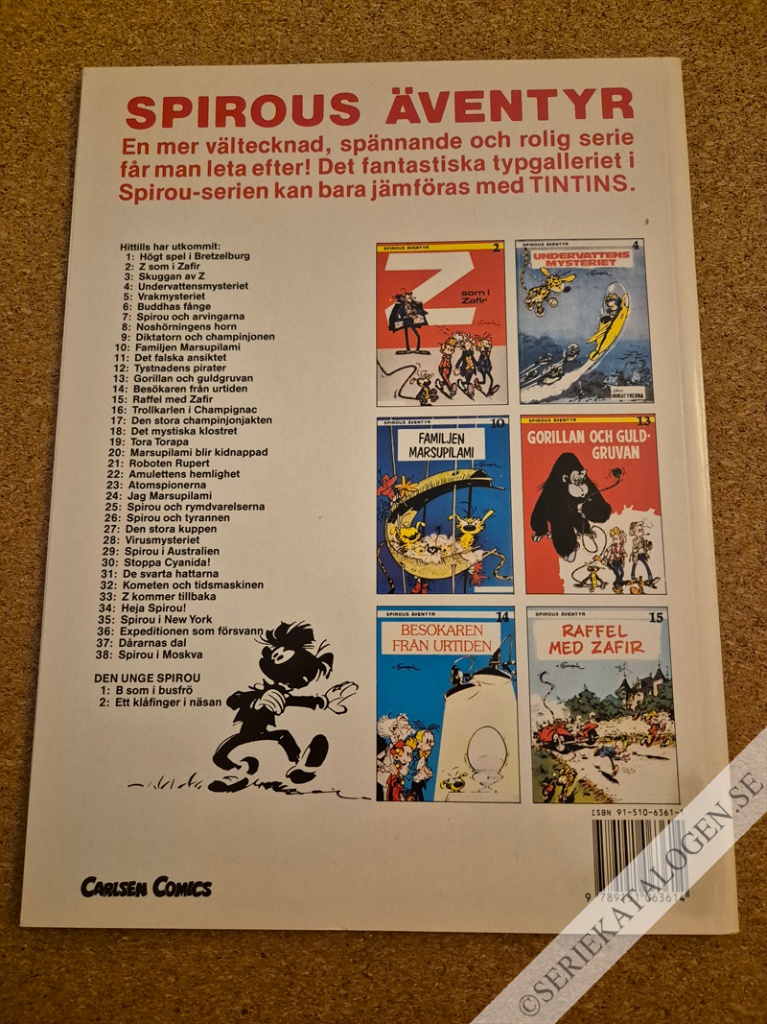 Baksida på Ett klåfinger i näsan (1992)