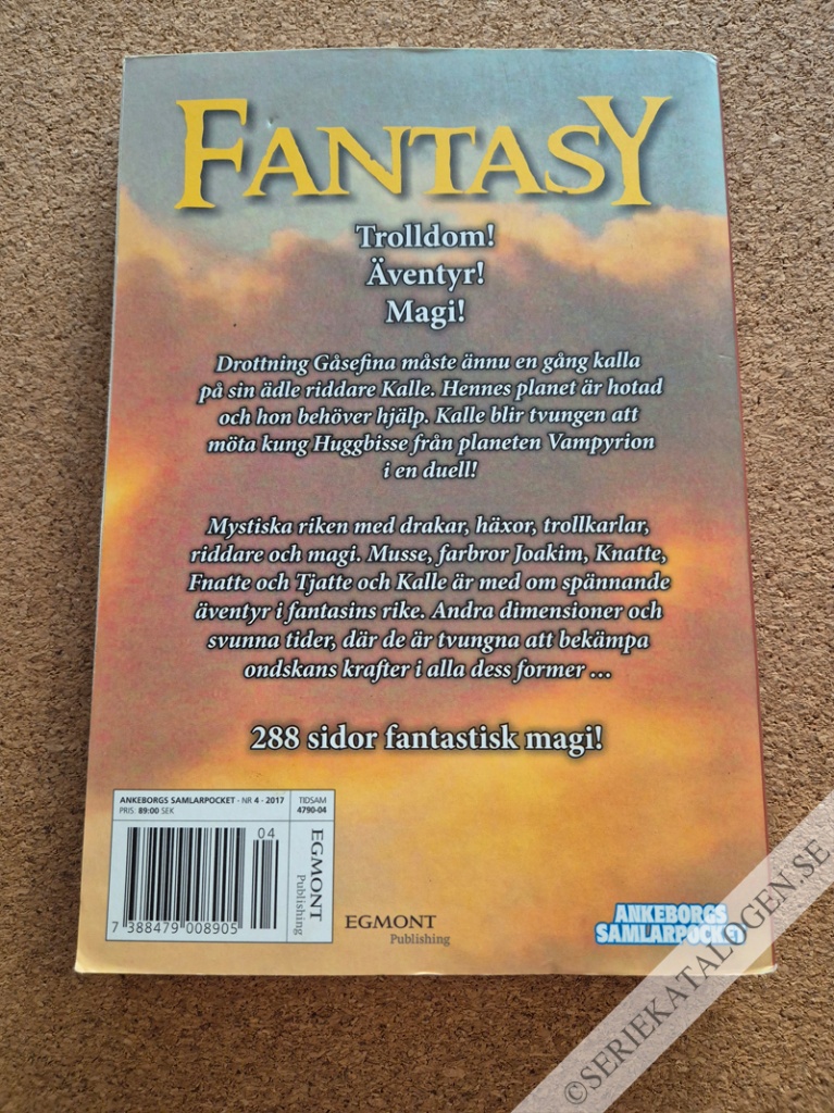 Baksida på Kalle Anka Fantasy 2 - Drakens skatt (2017)