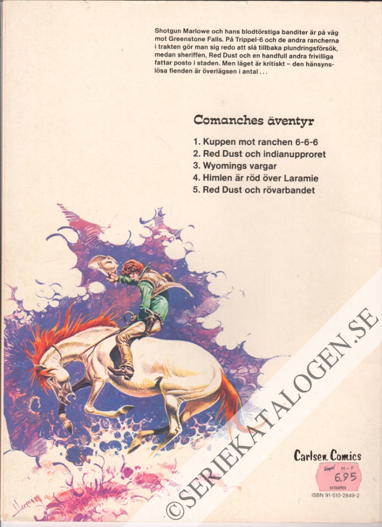 Baksida på Red Dust och rövarbandet (1982)