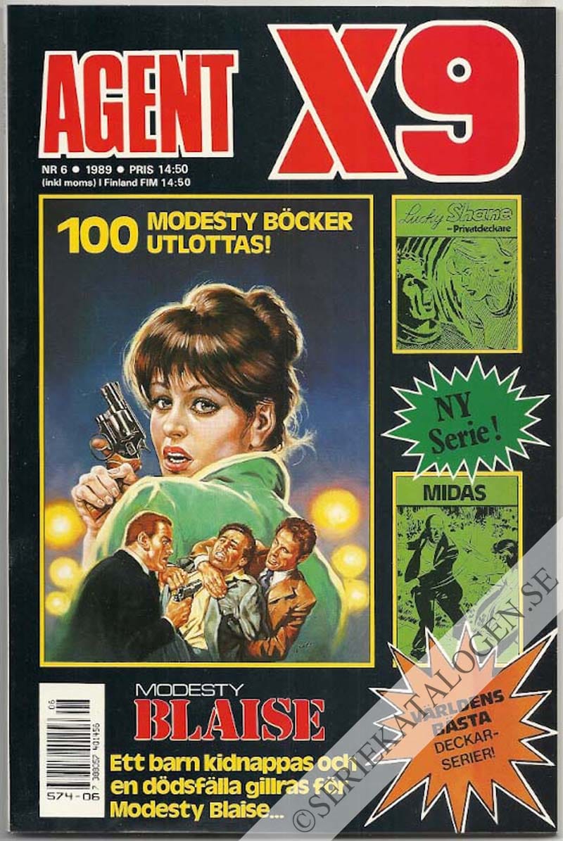 Framsida på Agent X9 #6 (1989)