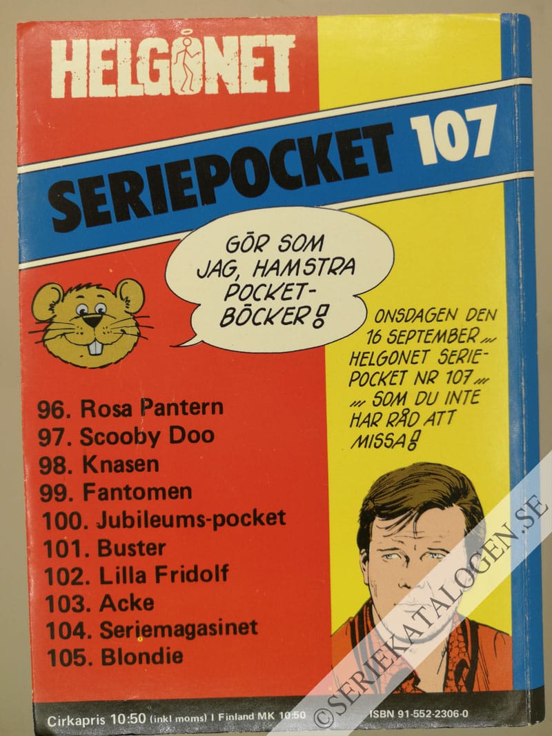 Baksida på Agent X9 (1981)