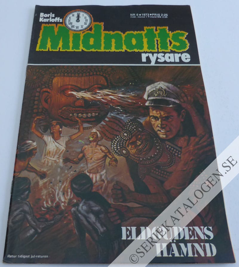 Framsida på Boris Karloffs Midnattsrysare #6 (1973)