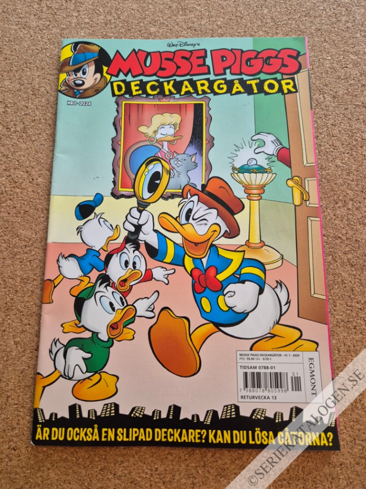 Framsida på Musse Piggs deckargåtor #1 (2024)