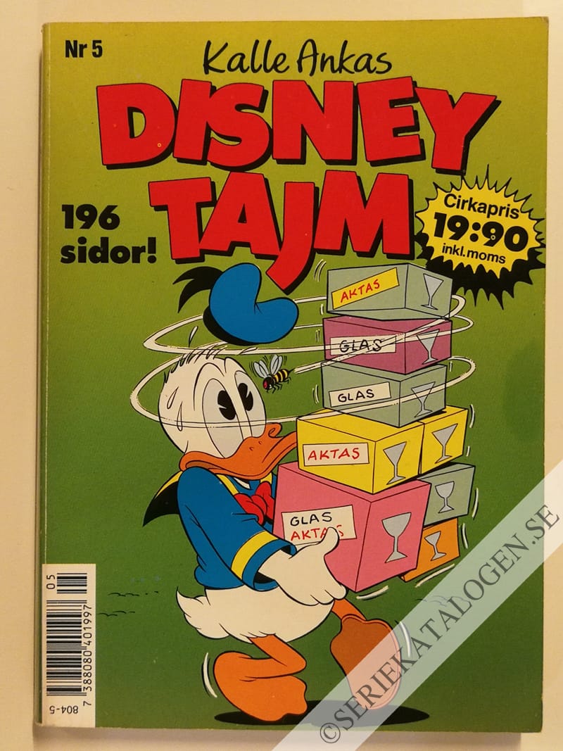 Framsida på Kalle Ankas Disneytajm #5 (1990)
