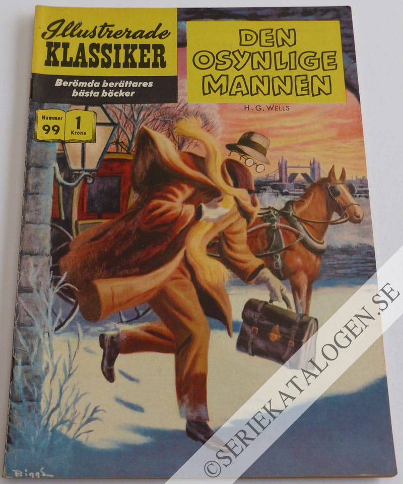 Framsida på Illustrerade Klassiker #99 - Den osynlige mannen (1960)