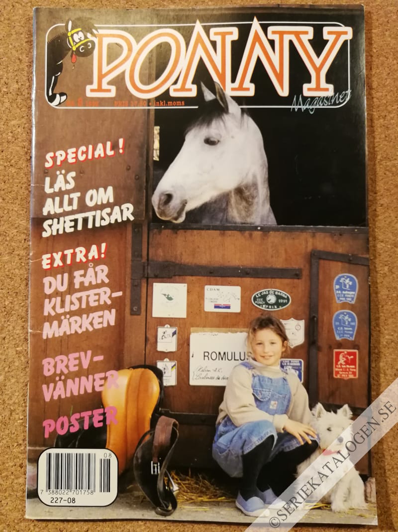 Framsida på Ponny-magasinet #8 (1992)