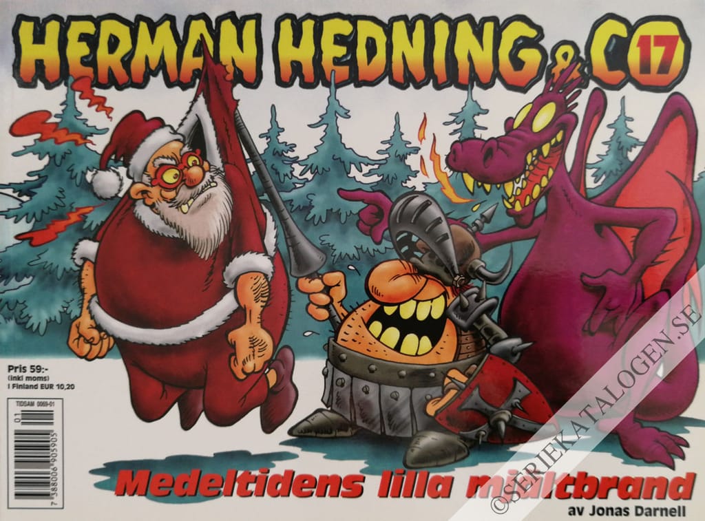 Framsida på Herman Hedning & co Medeltidens lilla mjältbrand (2008)