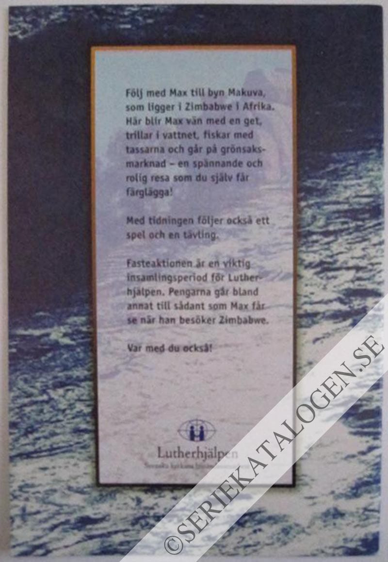 Baksida på Lutherhjälpens fasteauktion 1998 (1998)