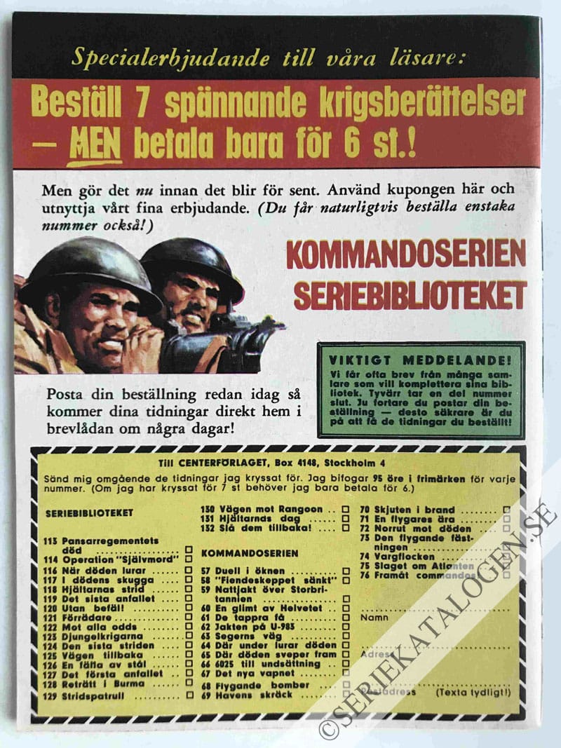 Baksida på Invasion vid Normandie (1966)