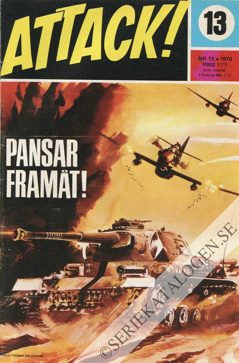 Framsida på Attack Pansar framåt! (1970)