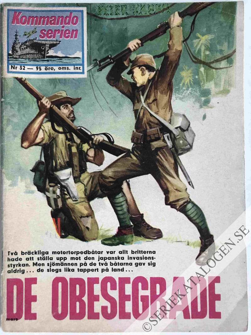 Framsida på Kommandoserien De obesegrade (1964)