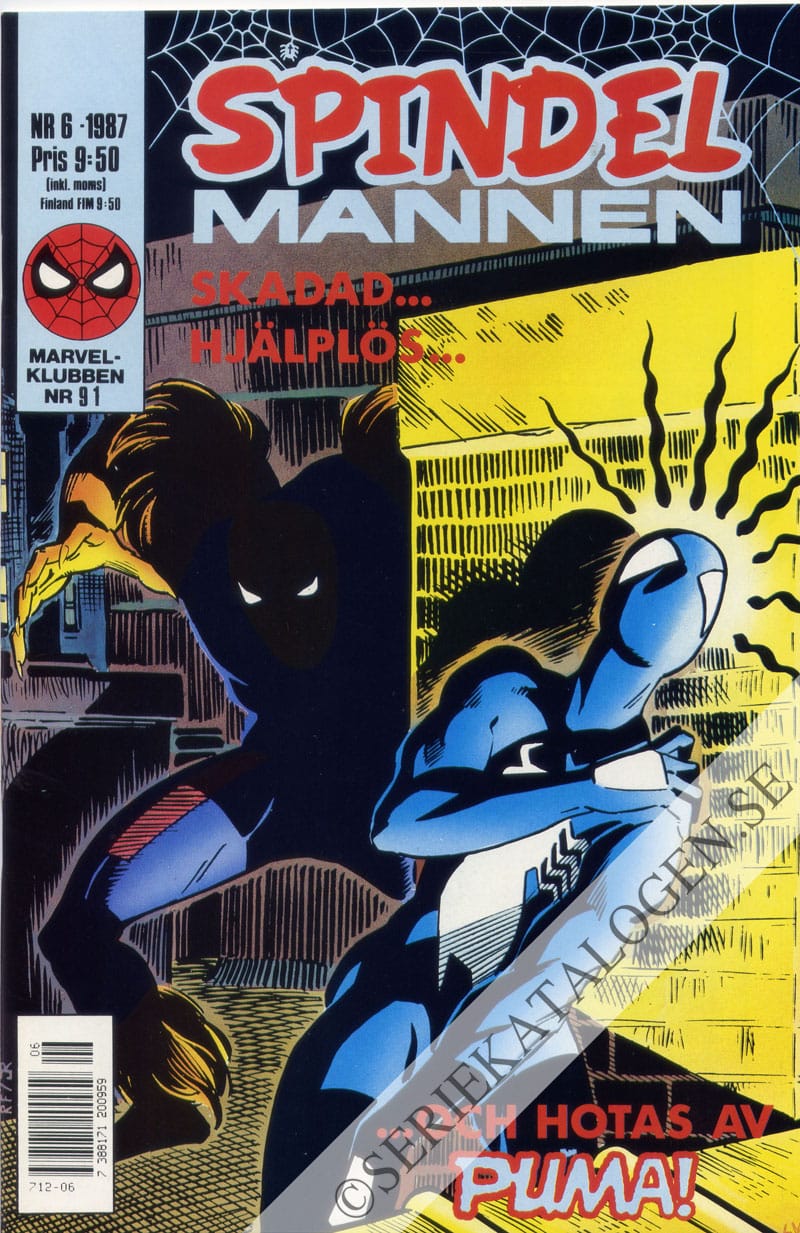 Framsida på Spindelmannen #6 (1987)
