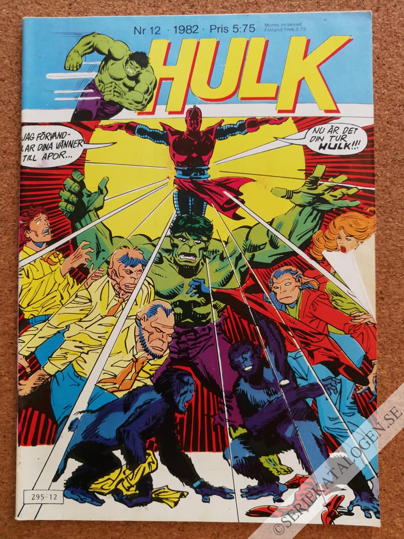 Framsida på Hulk #12 (1982)