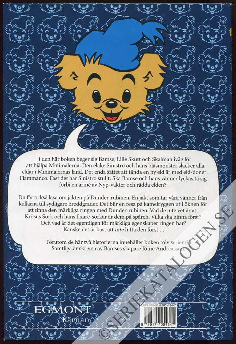 Baksida på Bamse och elden (2010)