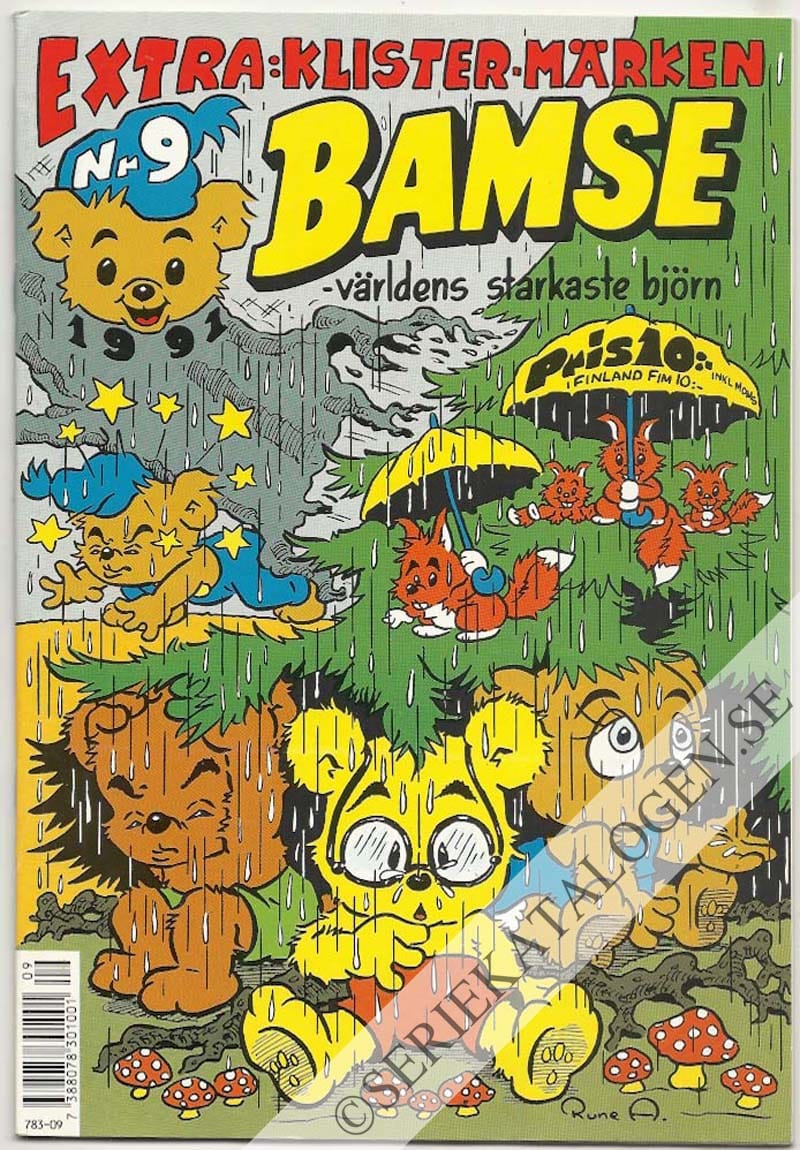 Framsida på Bamse #9 (1991)