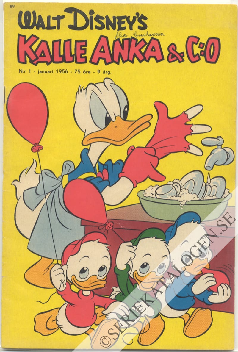 Framsida på Kalle Anka & C:o #1 (1956)