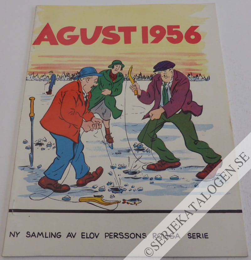Framsida på Agust Ny samling av Elov Perssons roliga serie (1956)