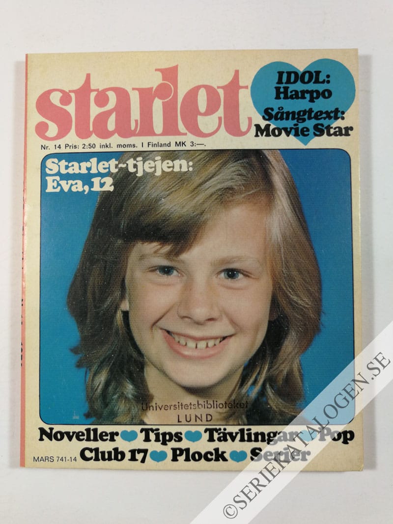 Framsida på Starlet #14 (1976)