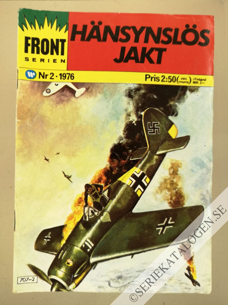 Framsida på Frontserien #2 - Hänsynslös jakt (1976)