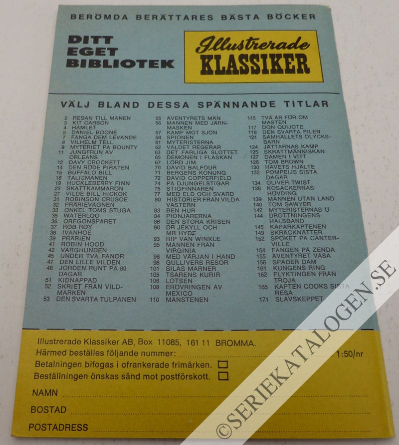 Baksida på Den försvunne professorn (1969)