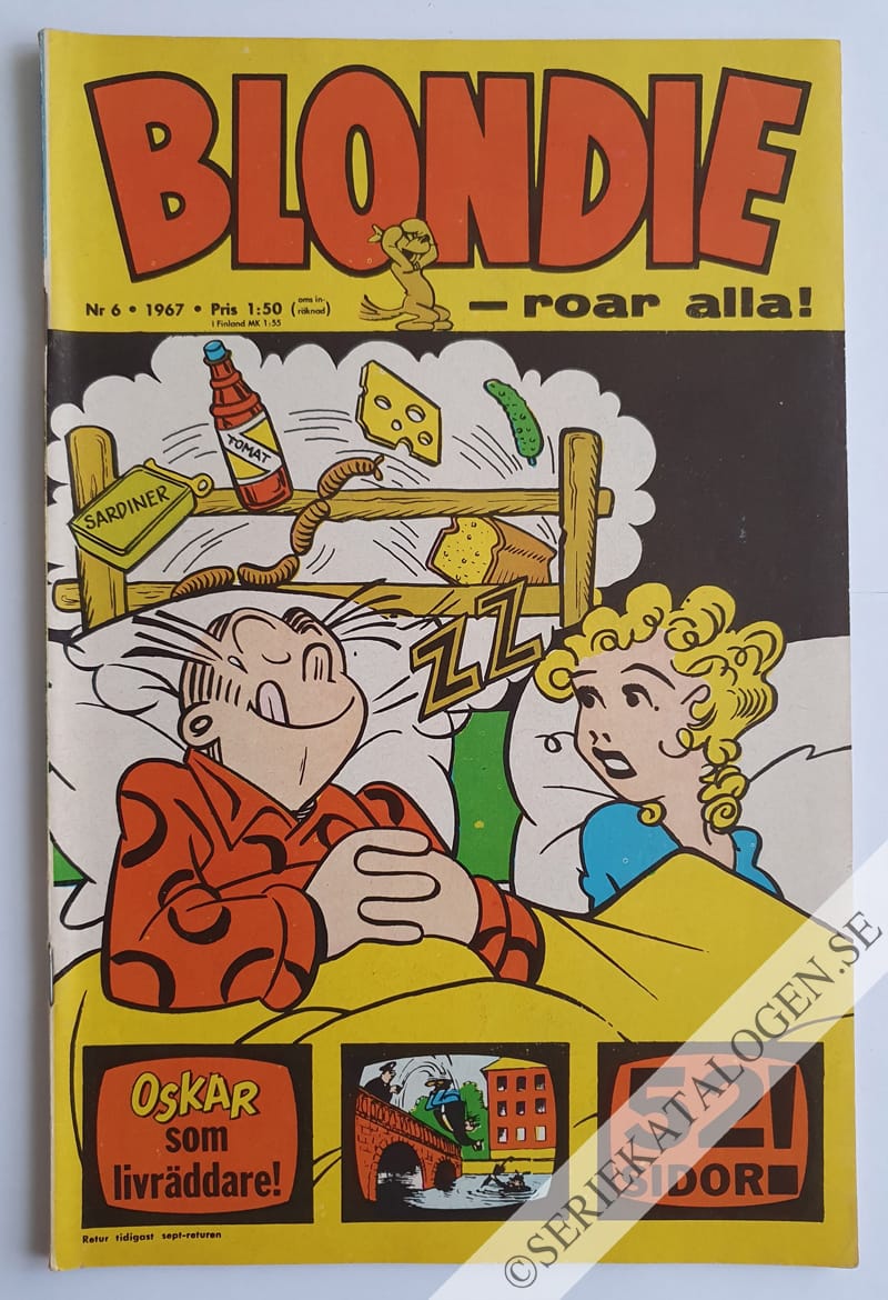 Framsida på Blondie #6 (1967)