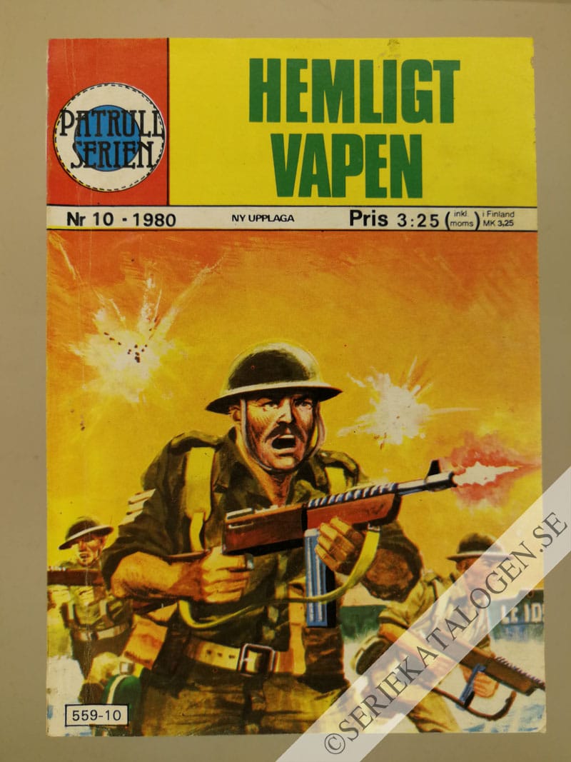 Framsida på Patrullserien Hemligt vapen (1980)