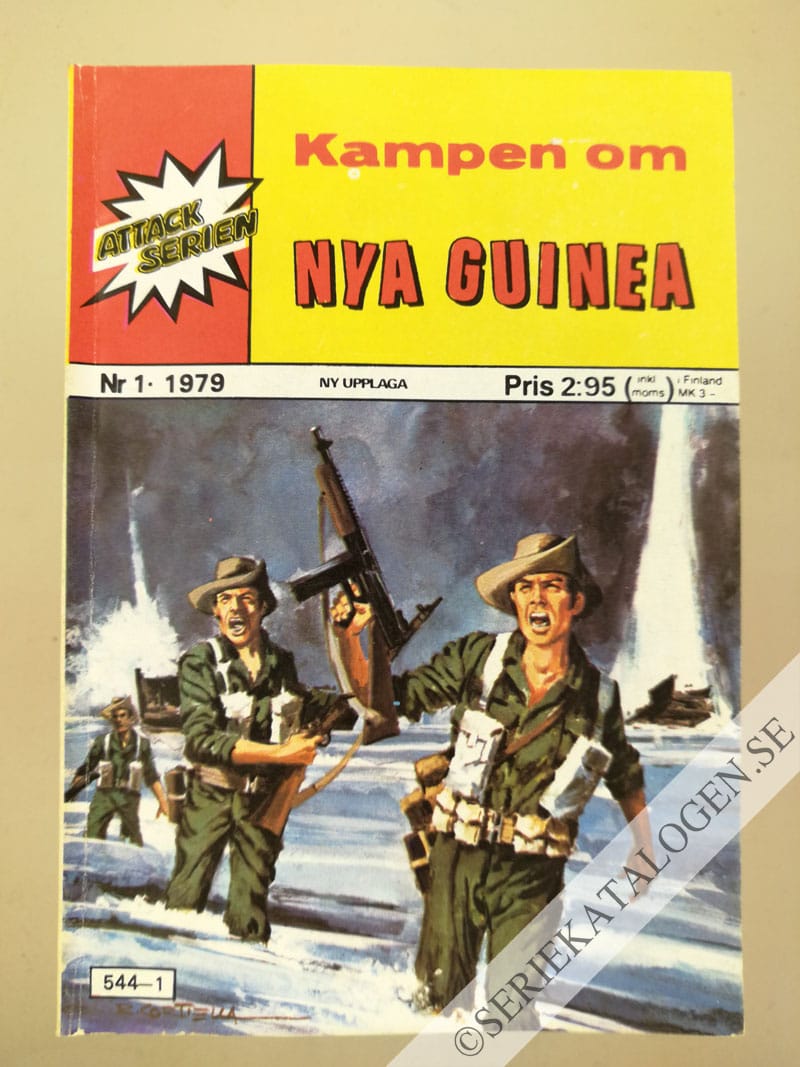 Framsida på Attackserien Kampen om Nya Guinea (1979)