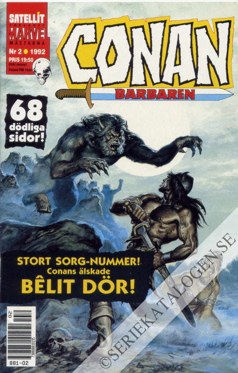 Framsida på Conan barbaren #2 (1992)