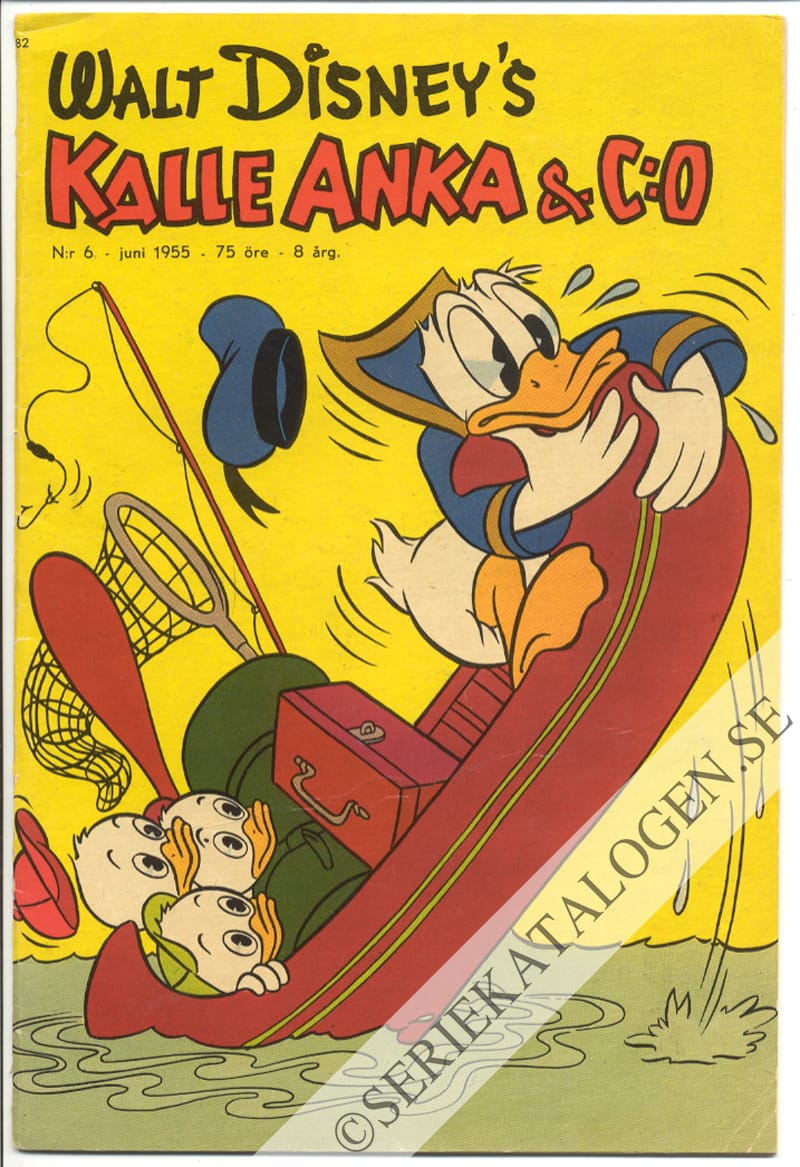 Framsida på Kalle Anka & C:o #6 (1955)