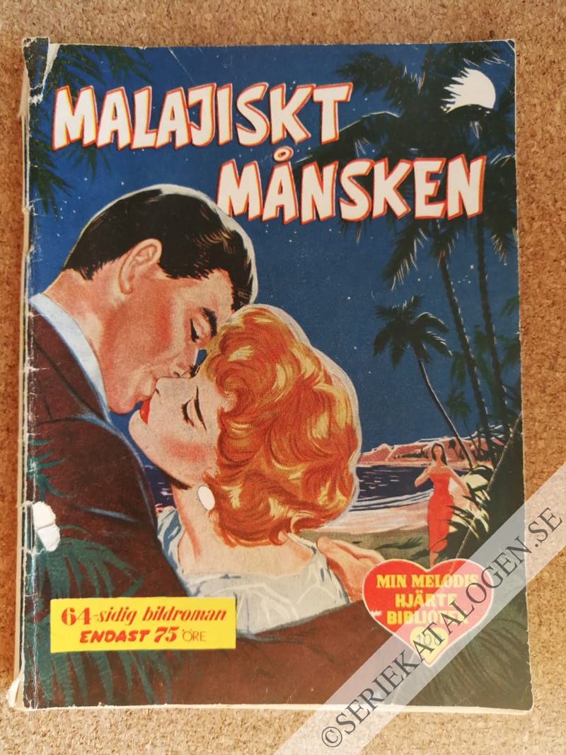 Framsida på Min melodis hjärtebibliotek Malajiskt månsken (1958)