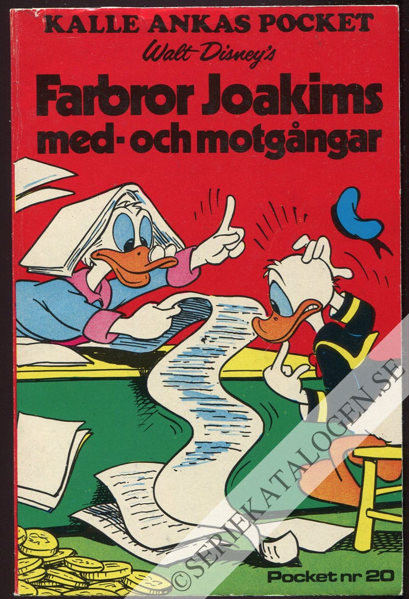 Framsida på Kalle Ankas pocket Farbror Joakims med- och motgångar (1975)