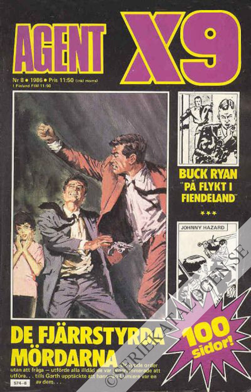 Framsida på Agent X9 #8 (1986)
