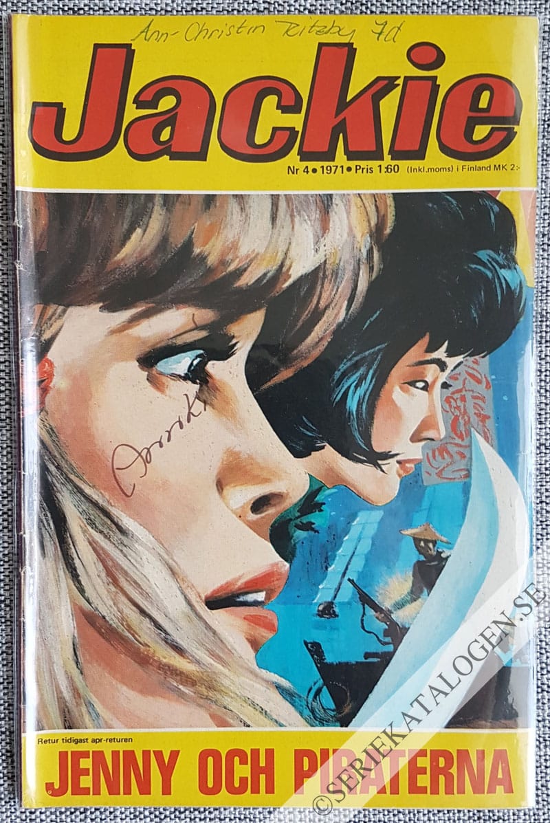 Framsida på Jackie #4 (1971)