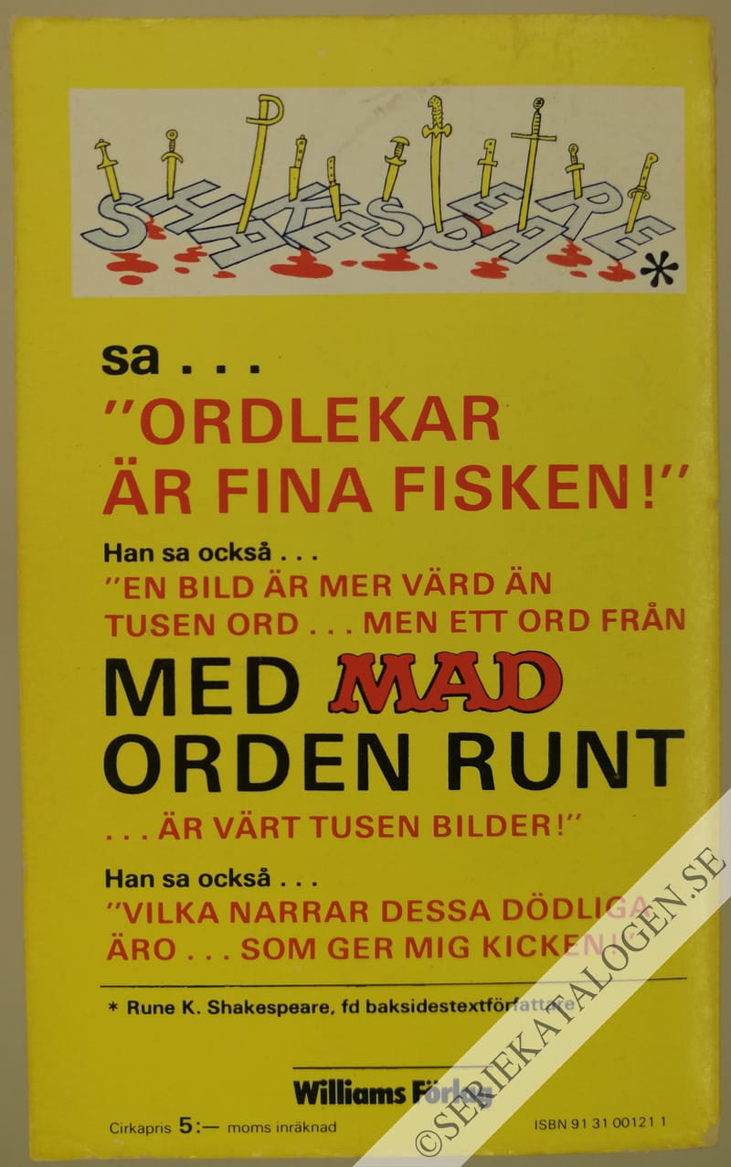 Baksida på Med MAD orden runt (1973)